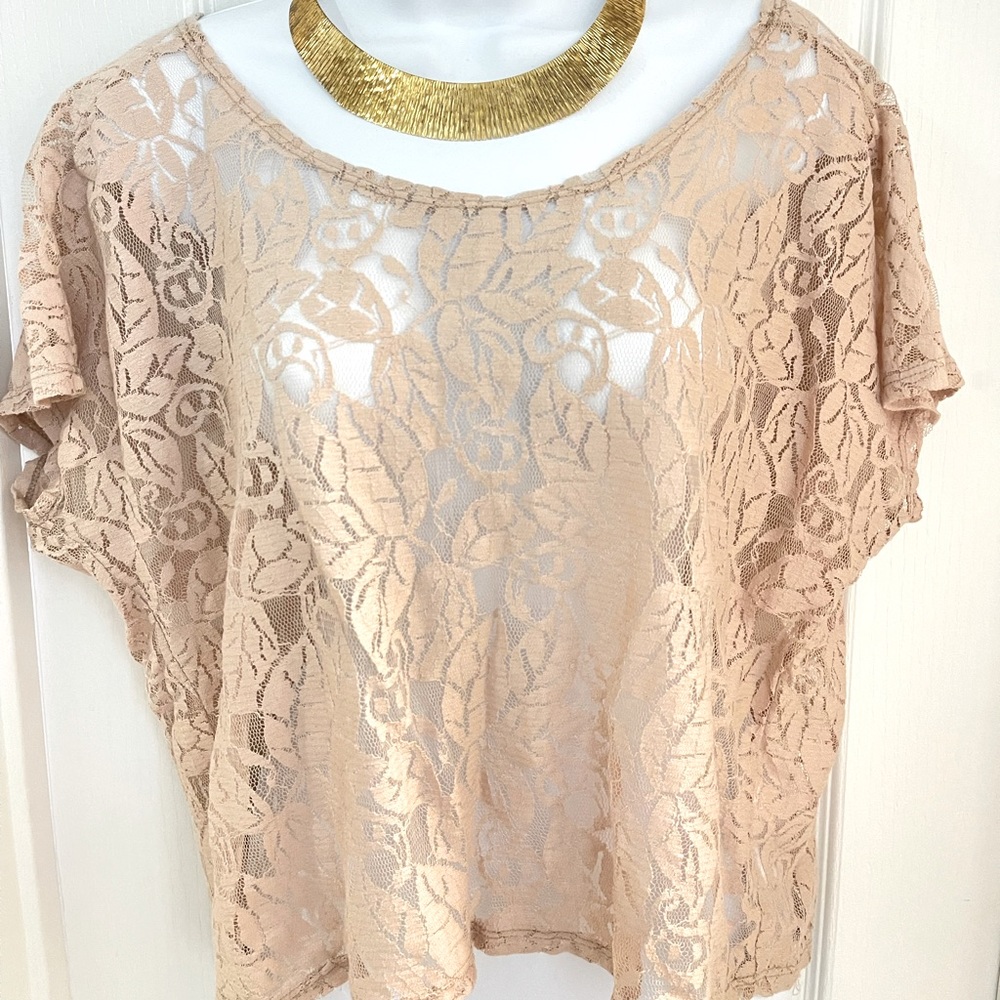 Body Central Crop Top Floral Lace top